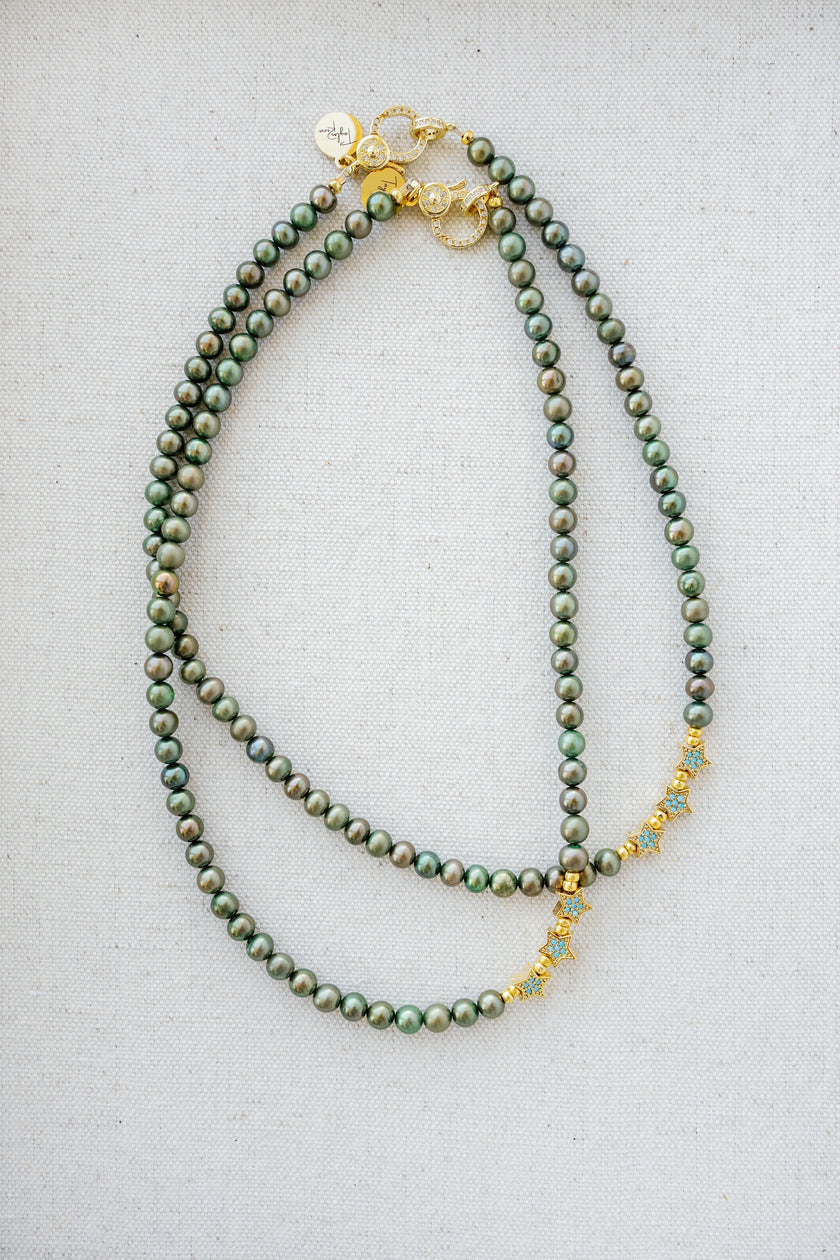 Taylor Reese x NLJC Generations Turquoise + Pearl Necklace