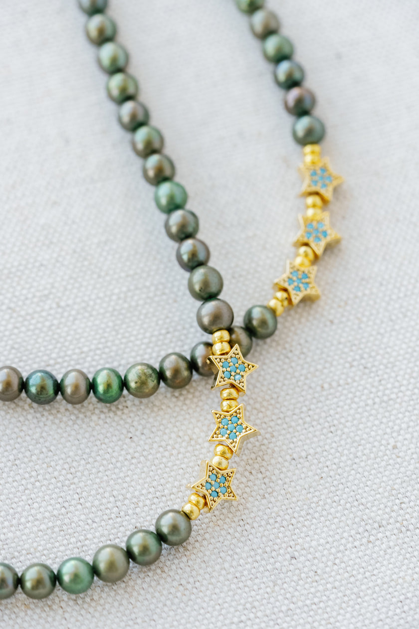 Taylor Reese x NLJC Generations Turquoise + Pearl Necklace