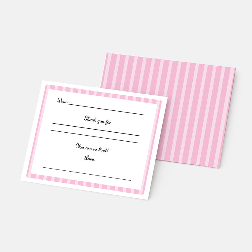 Blushing Ballet Thank You Note Set