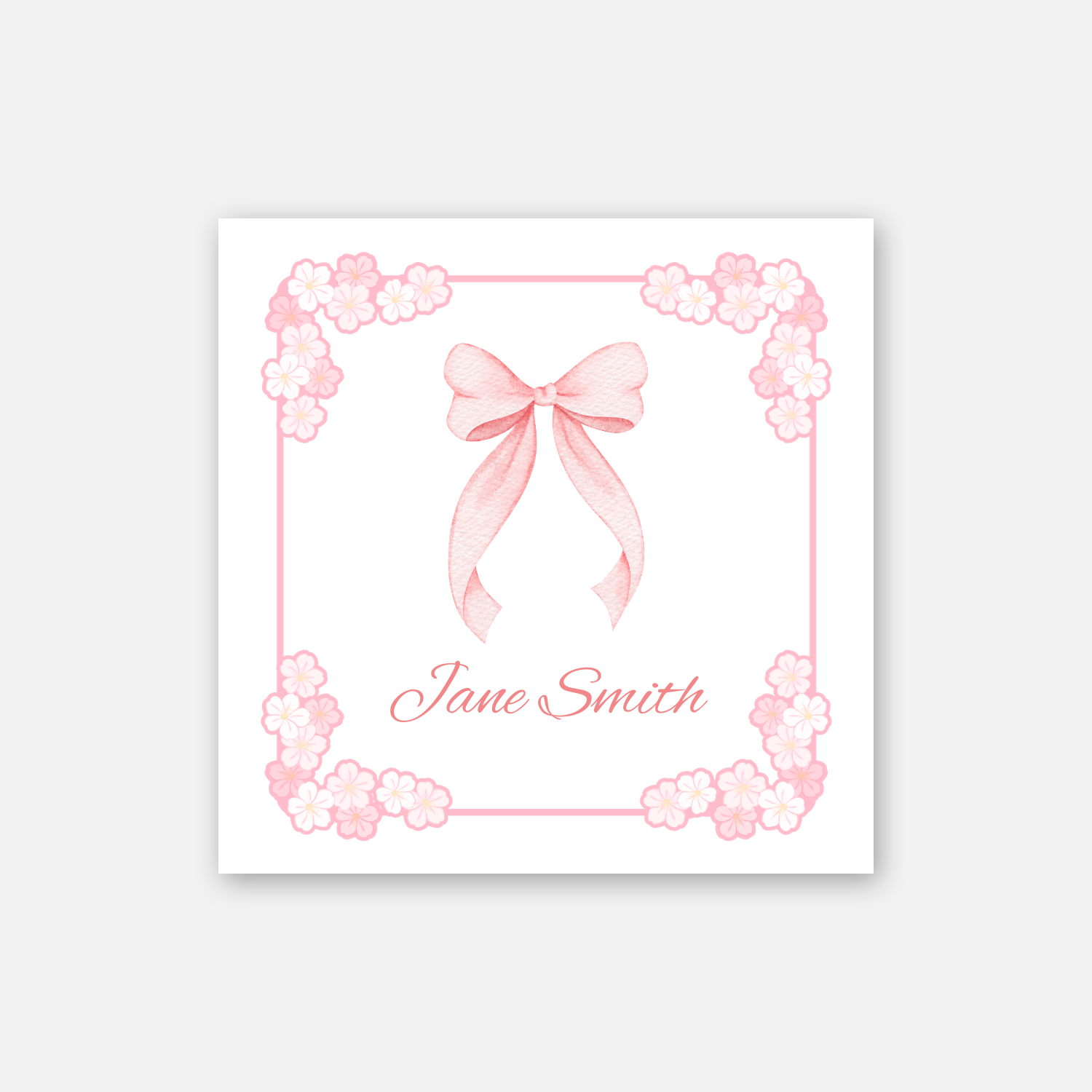Bubbles & Bows Girl's Sticker