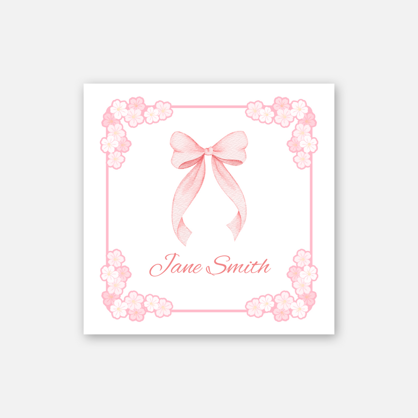 Bubbles & Bows Girl's Sticker