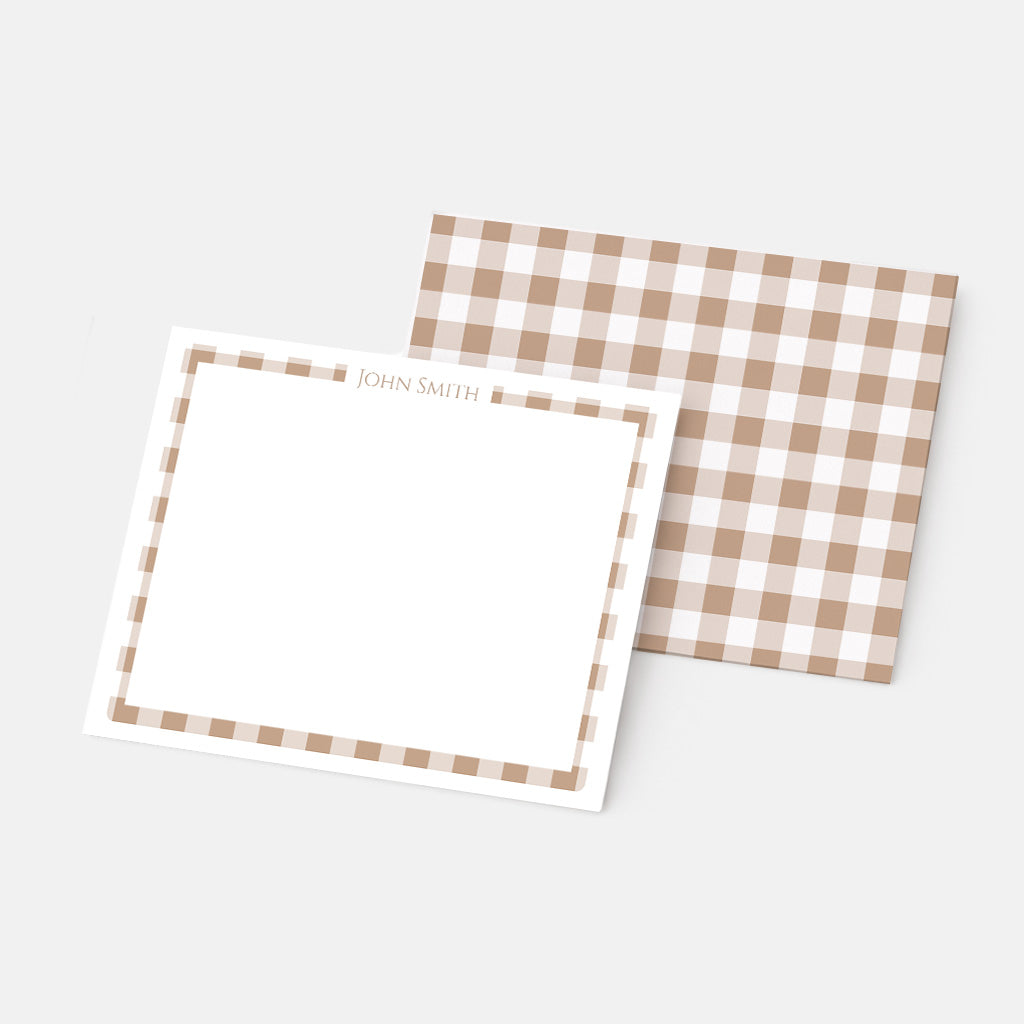 Cedar Check Boy's Stationery Set