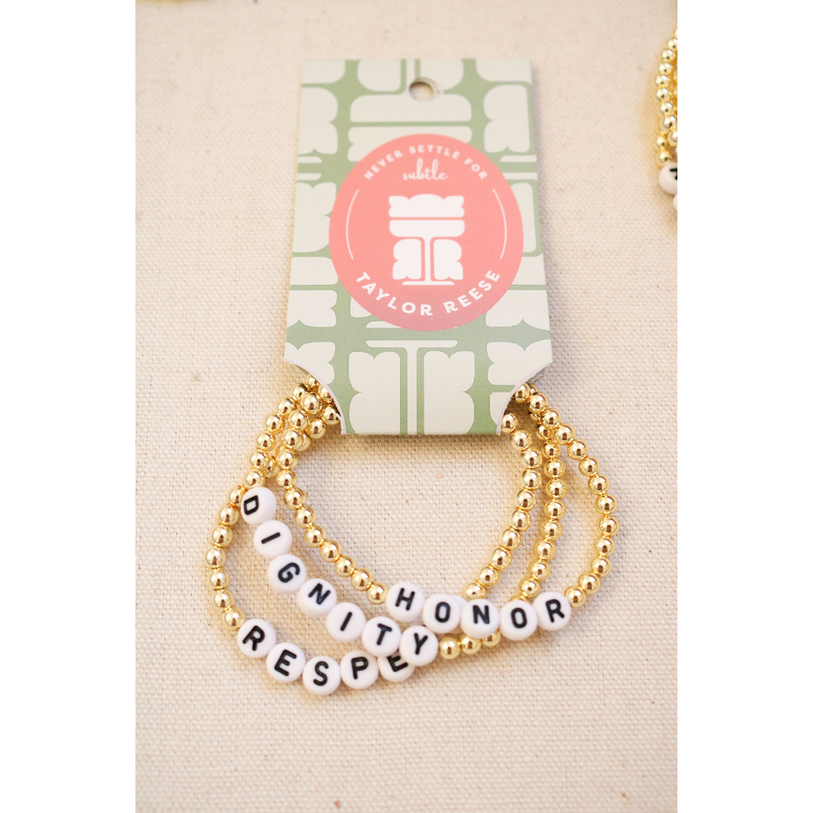 Taylor Reese x NLJC Values Goldie Bracelet Set