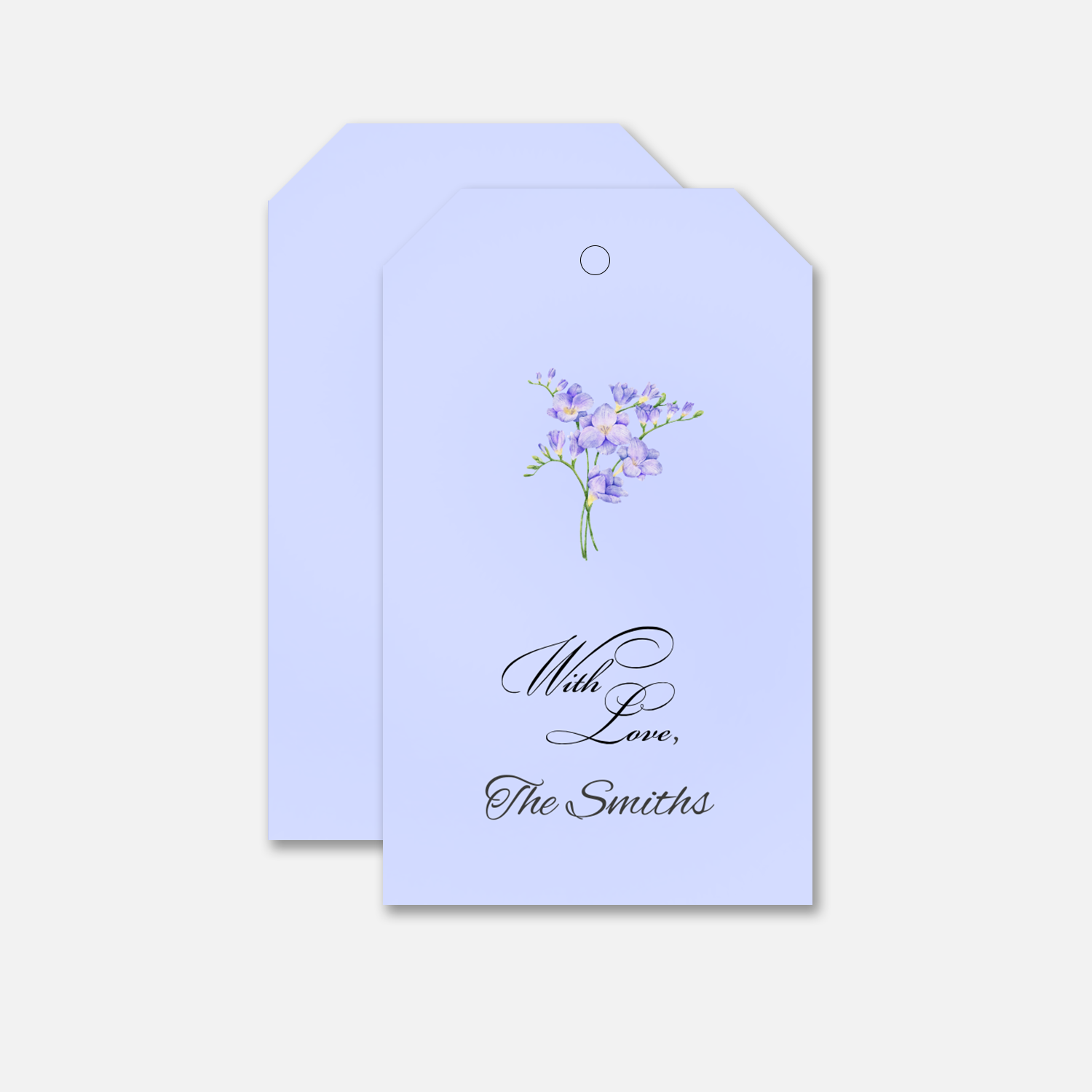 Lavender Keepsake Family Gift Tag