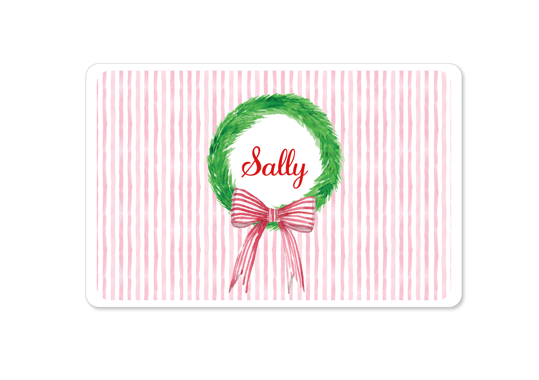 Ladies Christmas Wreath Placemat