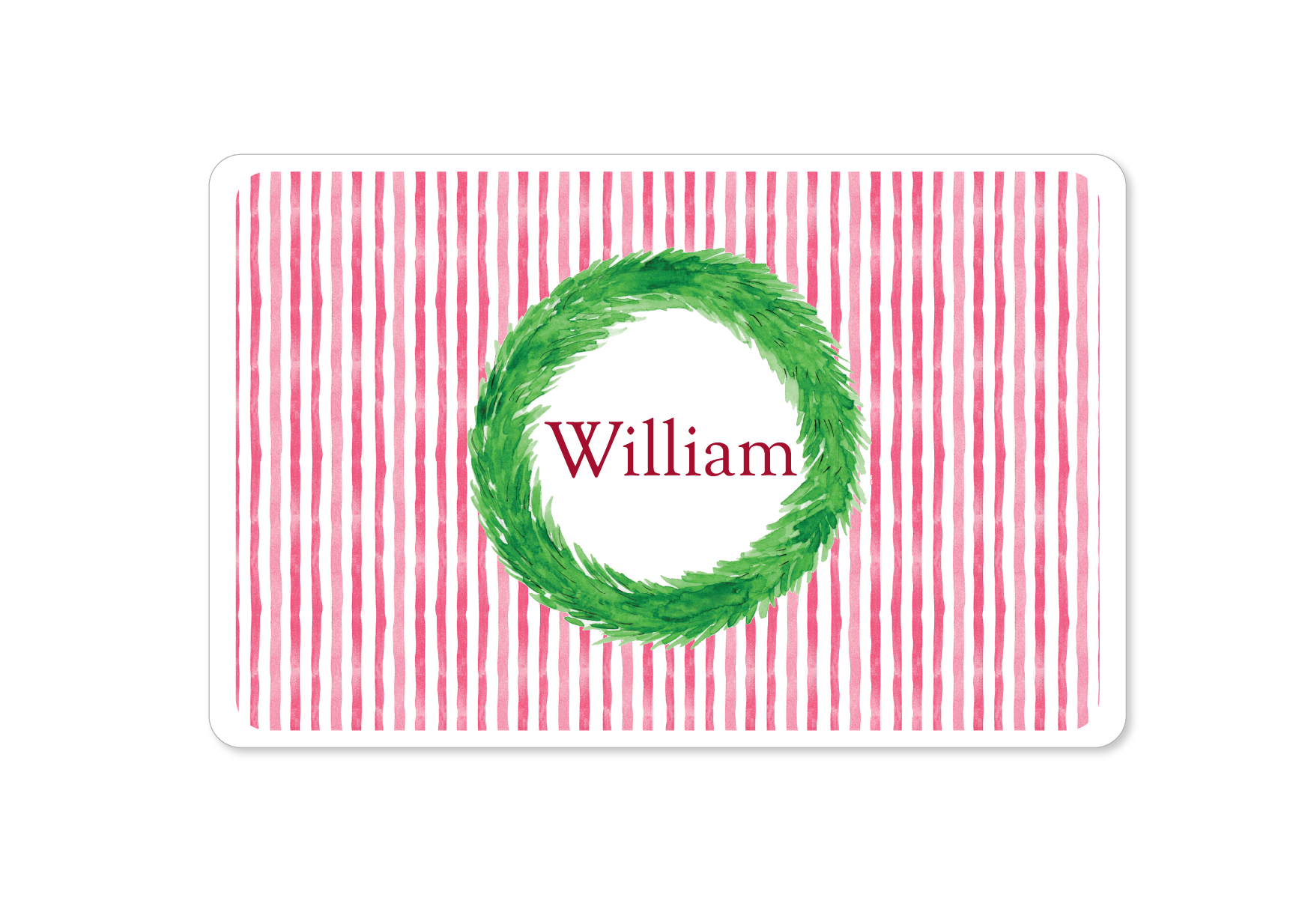 Gentleman Christmas Wreath Placemat