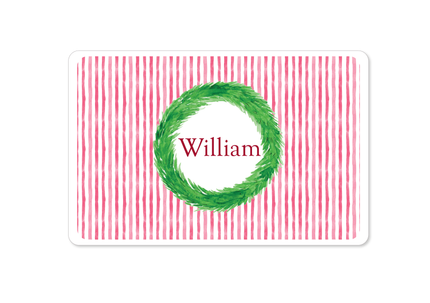 Gentleman Christmas Wreath Placemat