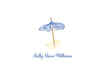 Everyday Ladies' Folded Cards - Beach Umbrella Design