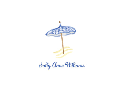 Everyday Ladies' Folded Cards - Beach Umbrella Design