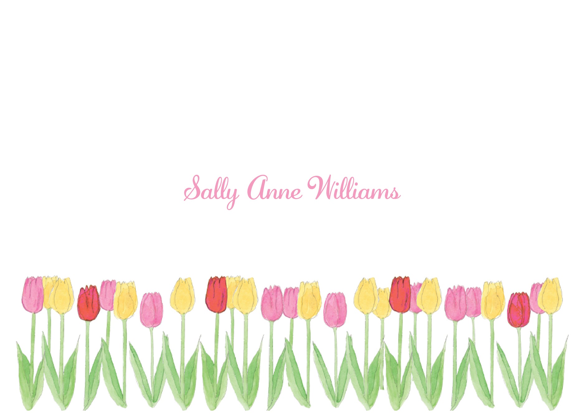 Everyday Ladies' Folded Cards - Tulip Design