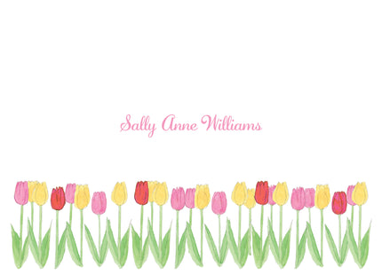 Everyday Ladies' Folded Cards - Tulip Design