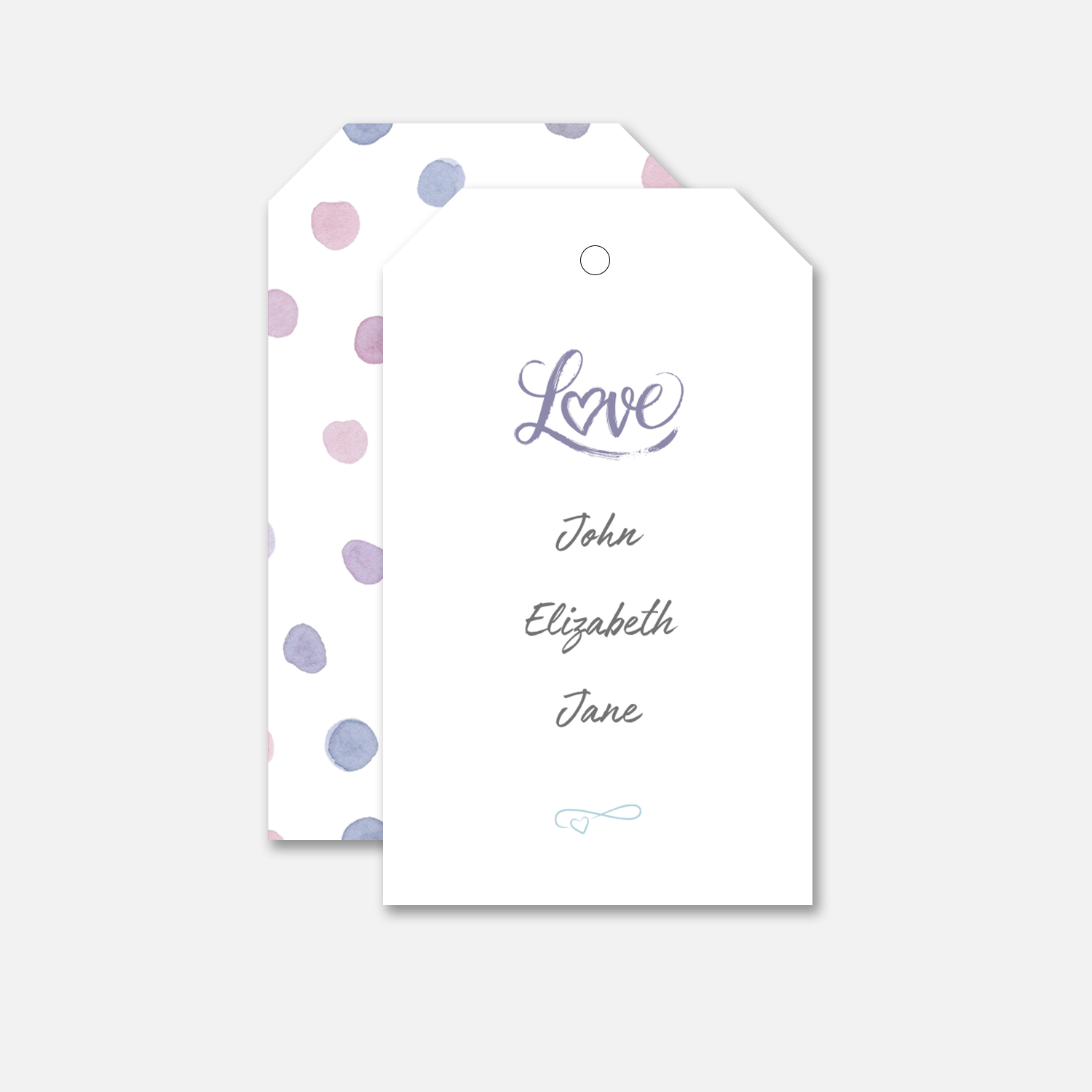 Pastel Polka Family Gift Tag