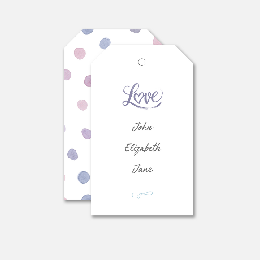 Pastel Polka Family Gift Tag