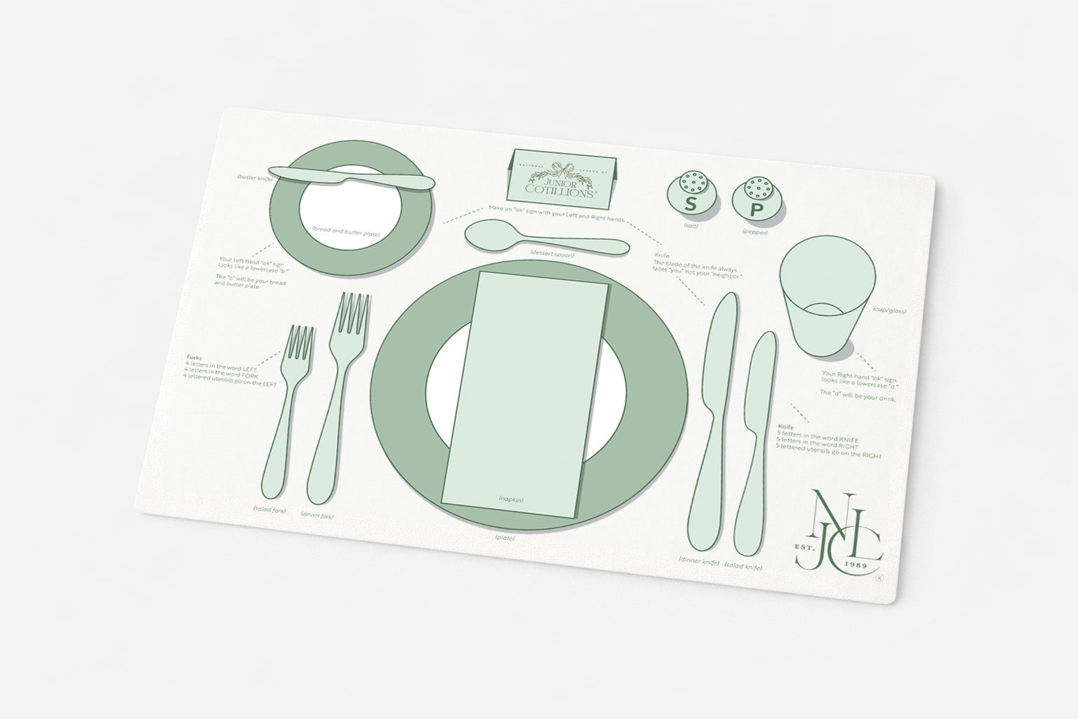 Etiquette Placemat with Logo