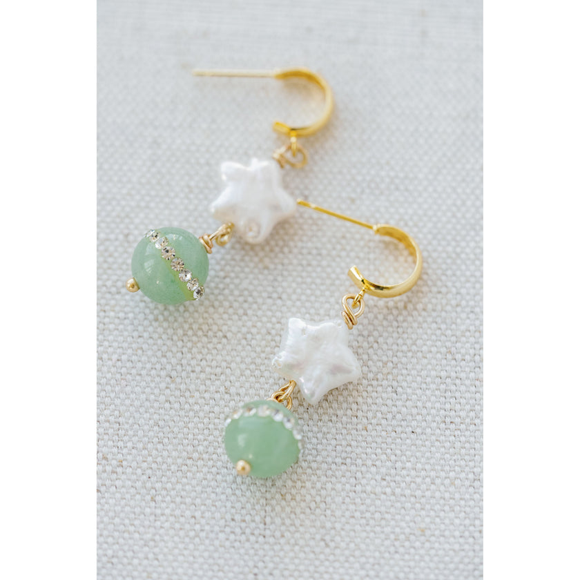Taylor Reese x NLJC Pearl Star Drop Earring