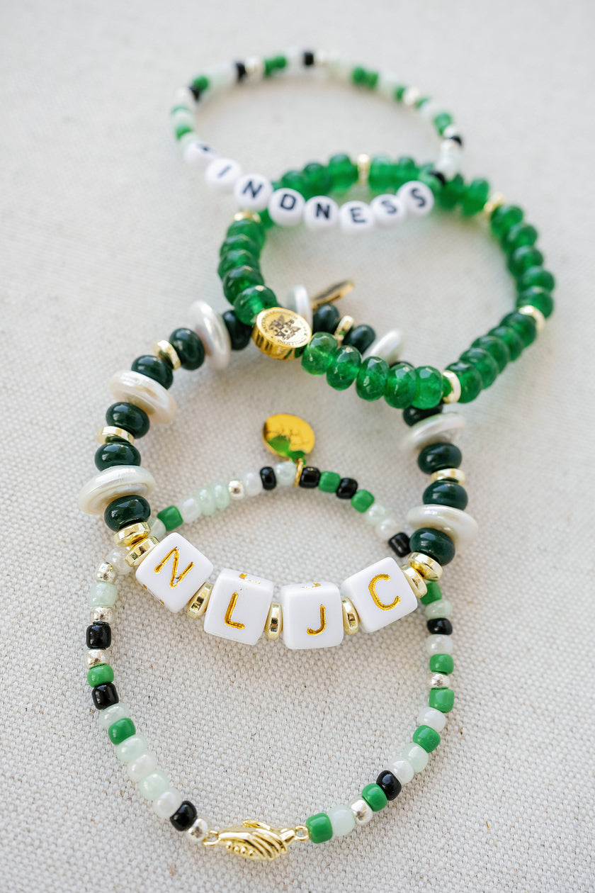 Taylor Reese x NLJC Crest Beaded Bracelet