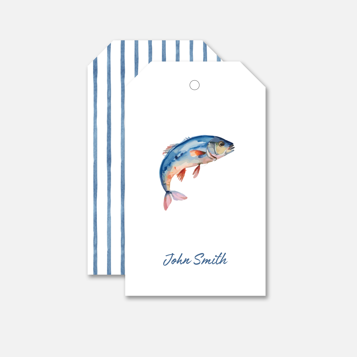 Seaside Stripe Boy's Gift Tag